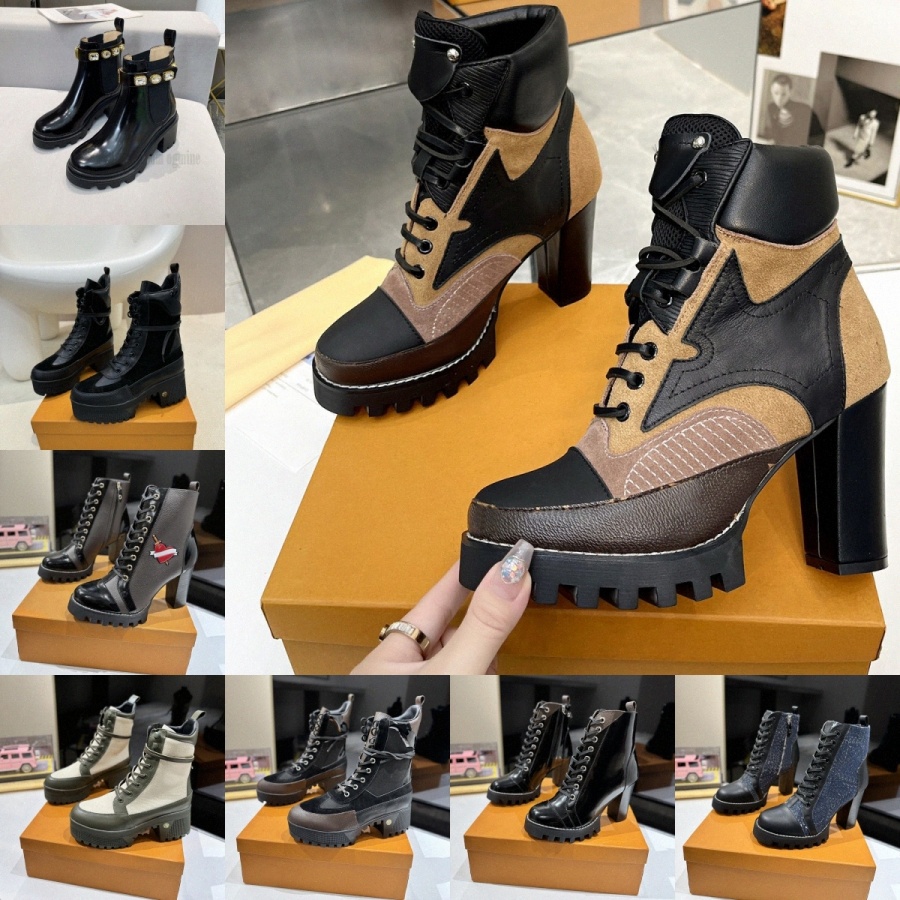 Designer Woman Dress Shoes luxurious Beaubourg Citizen Flat Ranger Short Star boots Trail Ankle Boot Thick LAUREATE PLATFORM Desert booties 35-43 big size womens