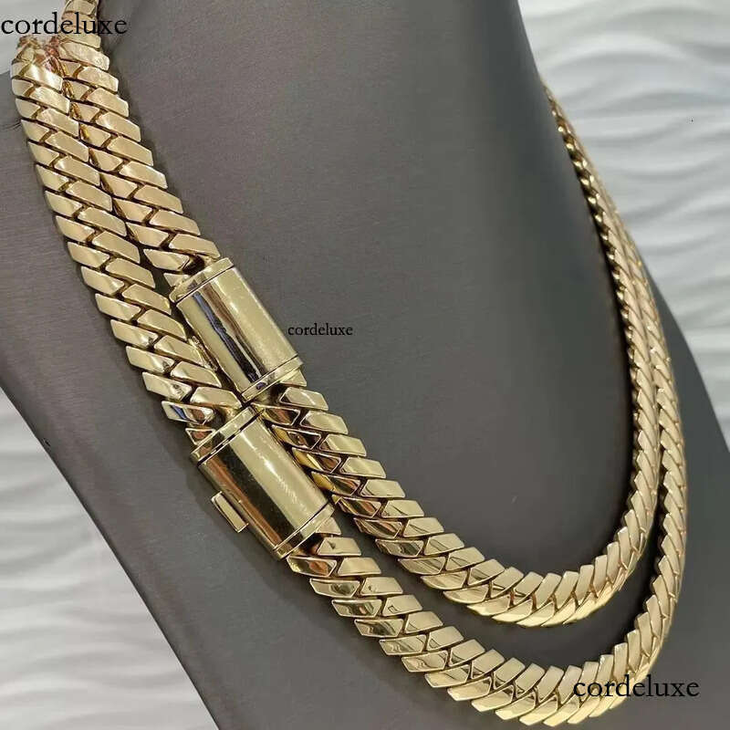 Hip Hop Link Sterling Sier 12mm Necklace Men Moissanite Cuban Chain d8