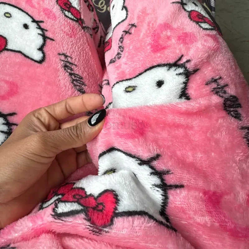 Sanrio Y2K Hello Kitty Pajamas Pants Anime Womens Pajama Pants Cartoon Couple Home Sleepwear Trousers Leisure Home Clothing L250925