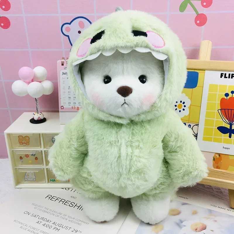 2025 New Model Kawaii 30cm Lena Joint Bear Plush Doll in Teddy Bear Onepiece Suit Girl Birthday Gift Christmas Gift C250925