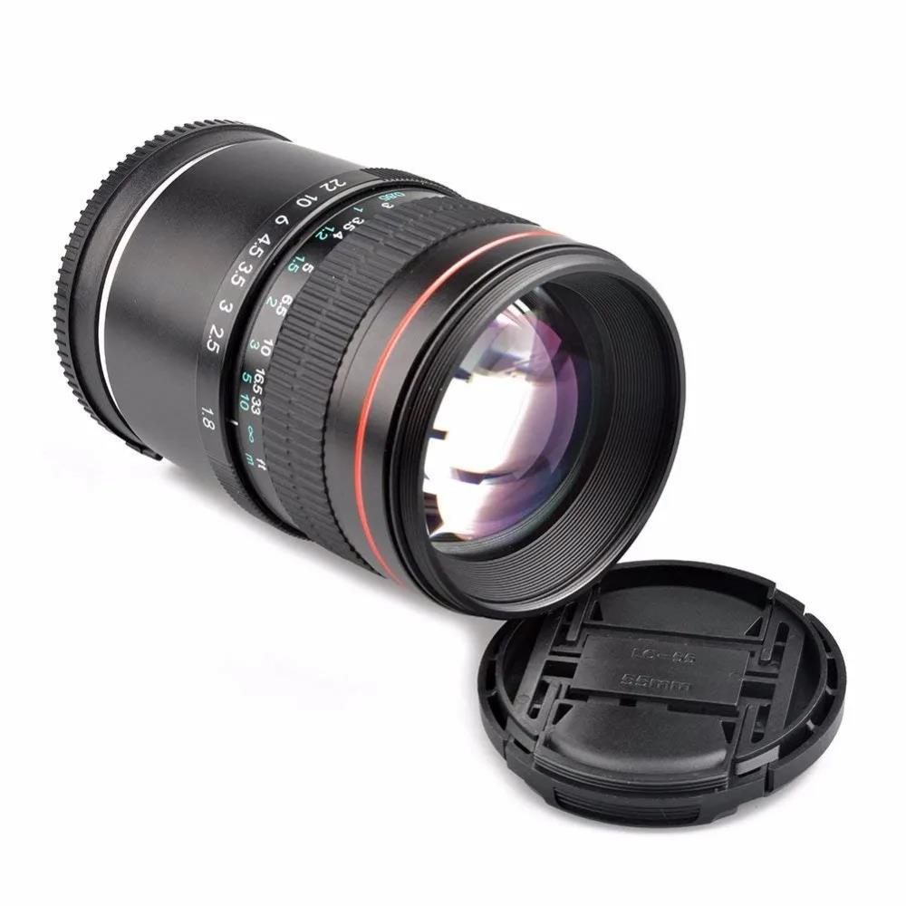 85mm F1.8 Manual Focus Portrait Lens Compatible with Full Frame & APS-C Cameras for Canon EOS Rebel EF/EF-S RF Mount Sony Alpha NEX E mount FE Nikon F