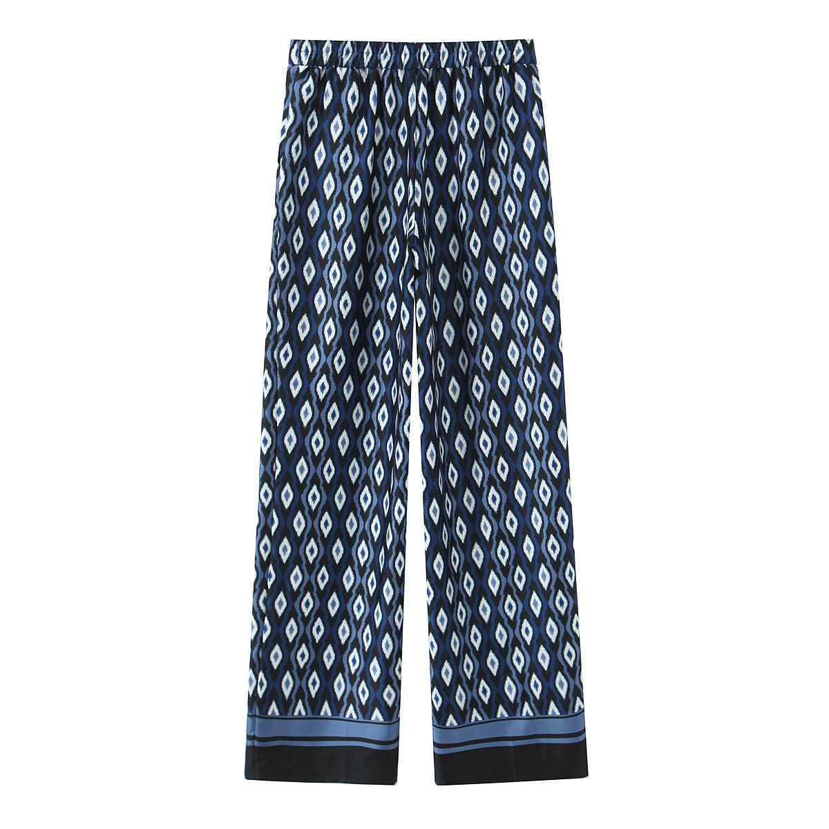 Women's Clothing 2025 Early Spring New Geometric Pattern Printed Long Sleeve Shirt Pants Set