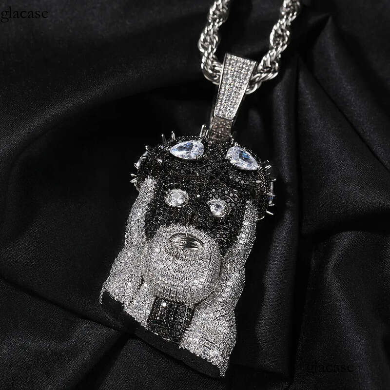Hip Hop Vintage Jesus Pendant Necklace 5A Zircon Religious Jewelry Sweater Chain