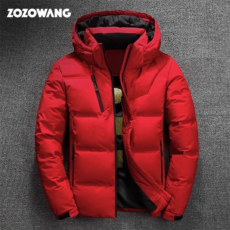 Men's Down Parkas ZOZOWANG High Quality White Duck Thick Down Jacket Men Coat Snow Parkas Male Warm Hooded Clothing Winter Down Jacket Outerwear 