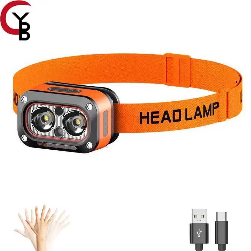YANBIGUO Rechargeable LED HeadlampUltraBright Headlight with 5 ModesUSB Charging60 AdjustableLongLast for CampingRunning J250925