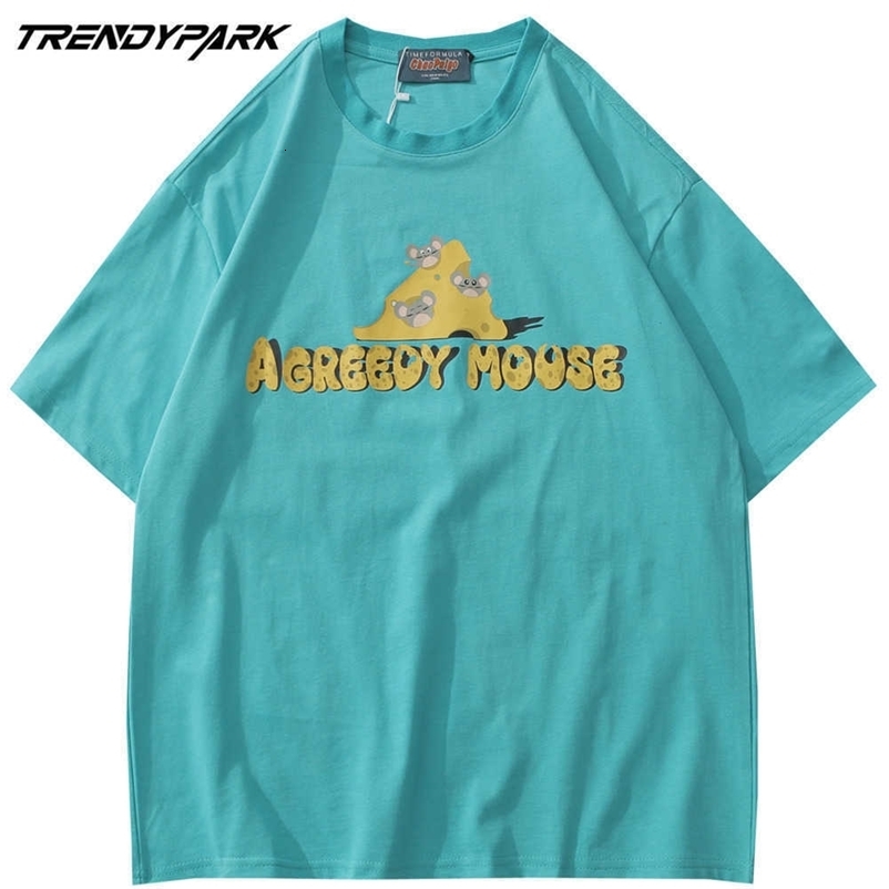 Men's T-shirt Cheese Letters Summer Short Sleeve Printed Hip Hop Oversize Cotton Casual Harajuku Streetwear Top Tshirts Clothing 210601