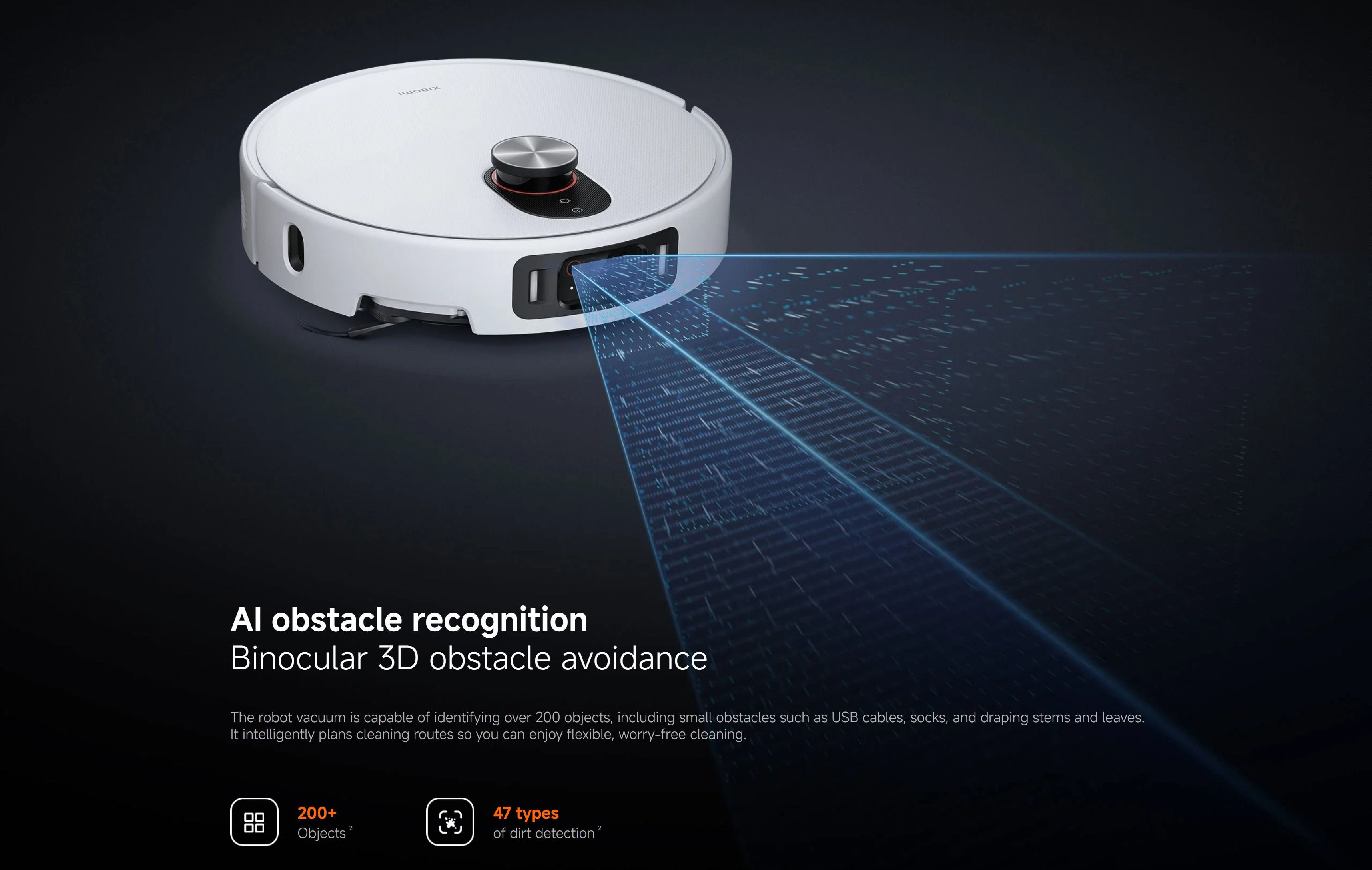 Xiaomi Robot Vacuum 5 Pro EU, AI triple-camera Smart detection system,Ultra-powerful 20000Pa suction,Hassle-free self-cleaning station