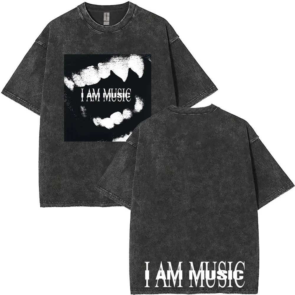 1Vintage Washed Carti I AM MUSIC 2025 Album Merch Tshirt Men Women Hip Hop Fashion Oversized Tshirts Opium Rap T Shirts9 D250925