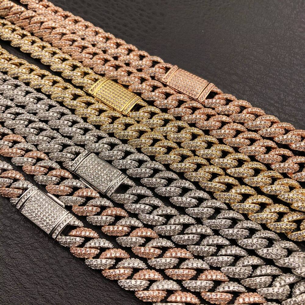 YSS Jewelry Customized Trend Miami Cuban Link Curb Chain Necklace Iced Out Cuban Chain