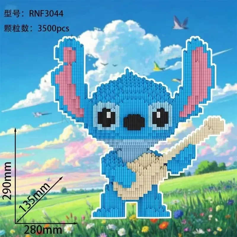 Disney 3000pcs Stitch Building Block Toy Set for Boys and Girls Birthday Christmas Childrens Adult Gift Toys Rapid Delivery H250925