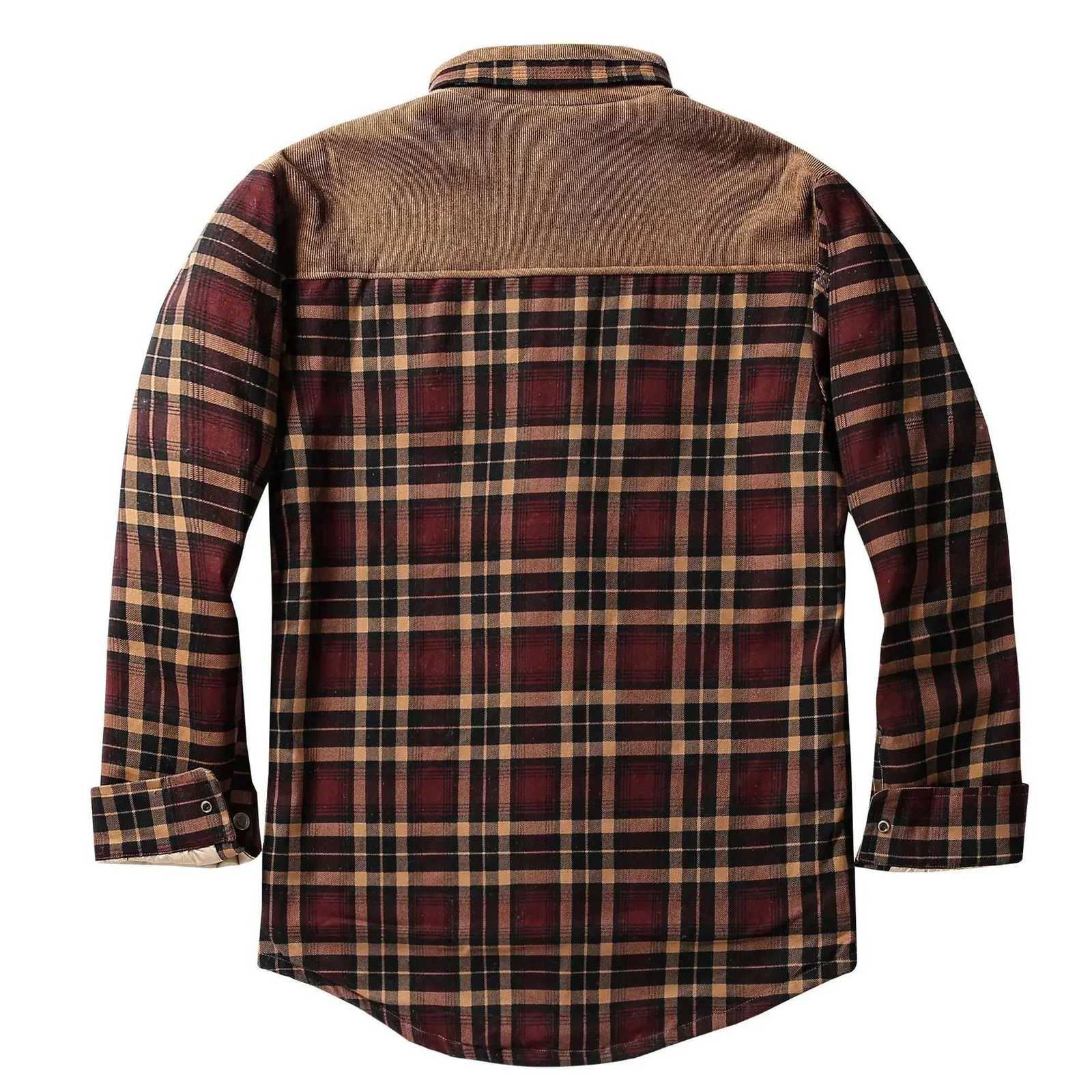 European and American Casual Checked Thickened Shirt Mens New Style Fleecelined Winter Warm Pure Cotton Jacket SXXXXL X250925