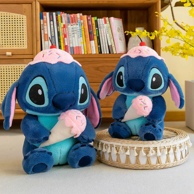 Disney 35CM Disney Lilo Stitch Doll Cartoon Angel Plush Toy Anime Halloween Pumpkin Cosplay Stuffed Kawaii Childrens Birthday Gift W250613