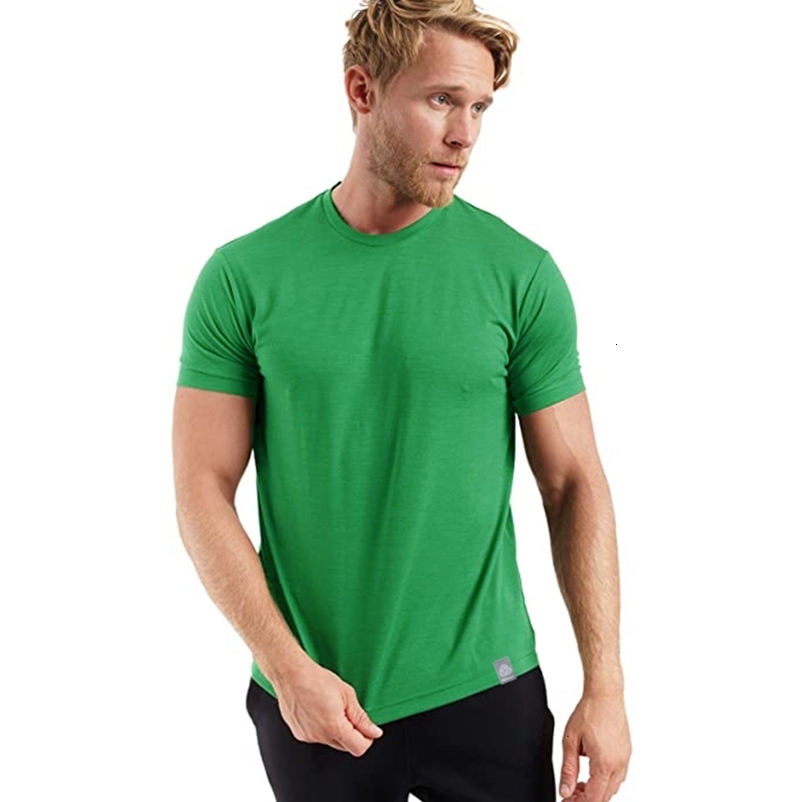 Men's T-Shirts 100% Superfine Merino Wool T shirt Mens Base Layer Shirt Merino Wool Shirt Breathable Quick Dry Anti-Odor No-itch USA Size 230313