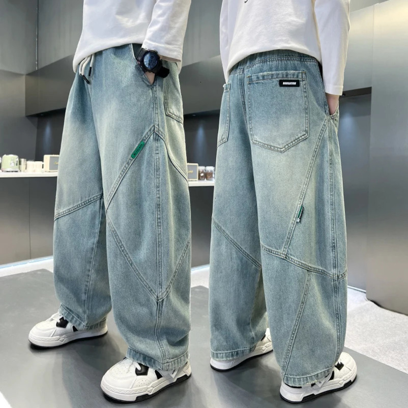 Classic Fashion Children Jeans Boy Casual Style Kids Teenagers Spring Autumn Denim Pants for Age 5 6 7 8 9 10 11 12 13 14 Years 250515