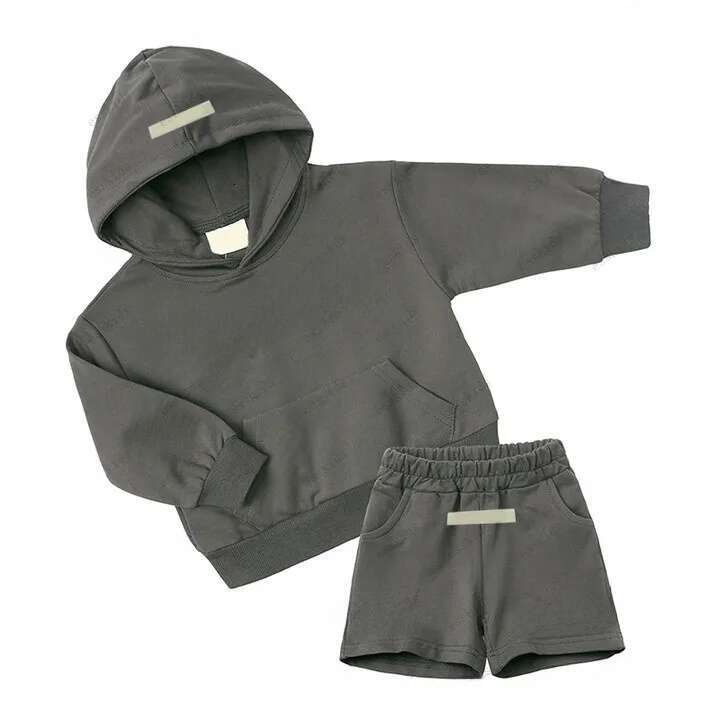 Infant Tracksuits: Plush Two-Piece Set Kids - Cozy Pullover Hoodie & Pants Outfit, Soft Material, Ideal for Playdates J250625 J250625