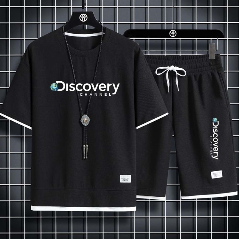 Men's Tracksuits Summer Men's Sets Fashion Korean Tracksuit Men Short Sleeve T ShirtsSport Shorts Suit Men Casual Men Clothing Mens Joggers 