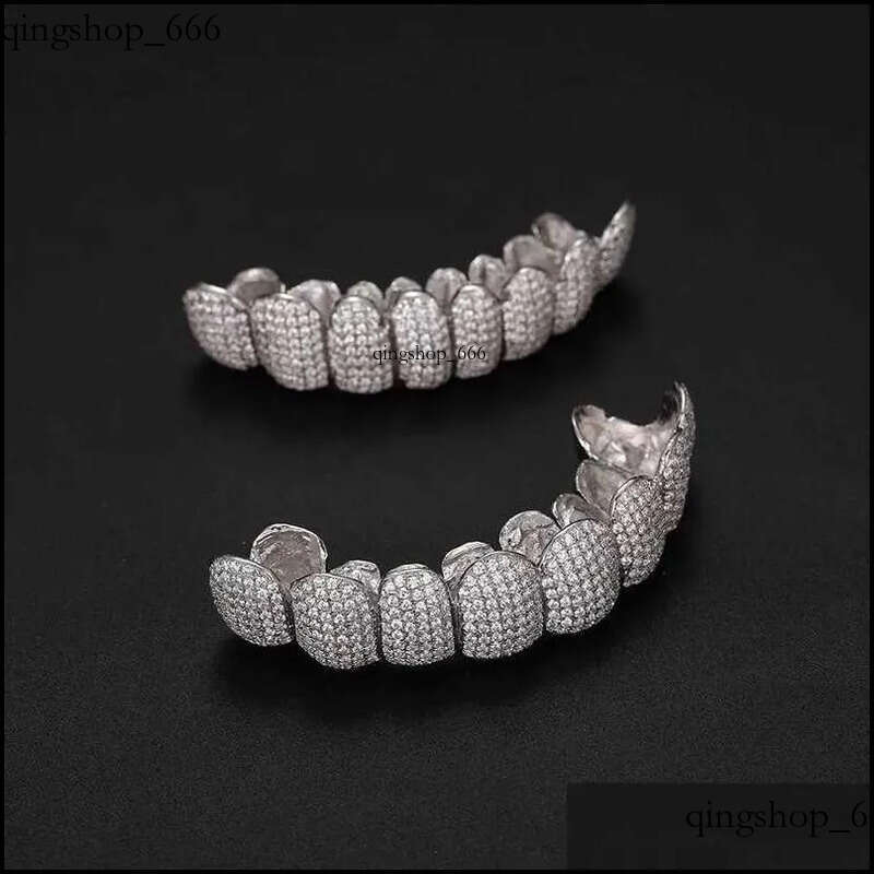 Grillz Dental Grills Exclusive Customization Moissanite Teeth Iced Out Hop Sier Decorative Braces Real Dia