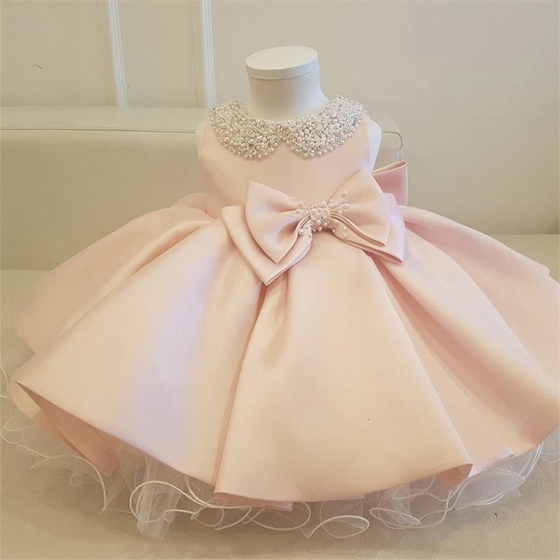 0-2 Year Summer Baptism Dress Gown 1st Birthday Dress For Baby Girl born Ceremony Princess Dress Wedding Dresses 250107