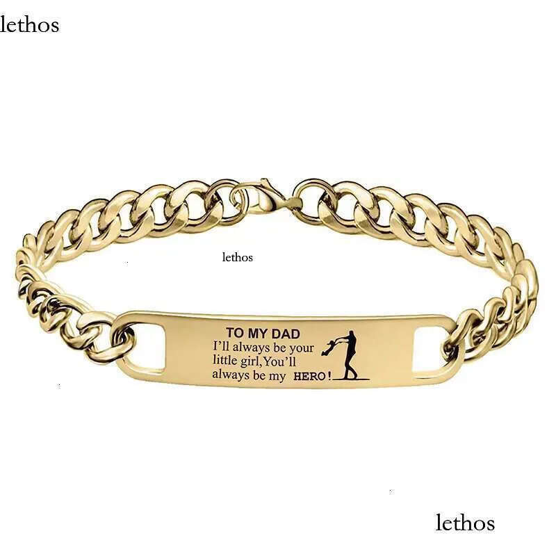 DHCollections Factory Supplier Stainless Steel Adjustable Engraved Custom Cuban Chain Metal Bracelet 4f
