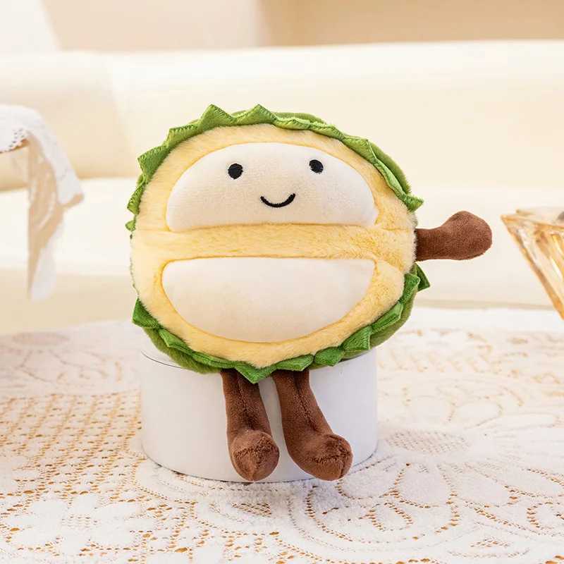 Ecological Fruits Toy Mangosteen Plush Durian Kiwifruit Doll Banana Strawberry Pear Orange Watermelon Pine C250925