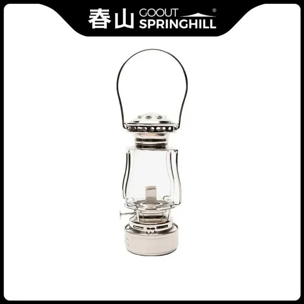 GOOUT SPRINGHILL Camping Tent Lamp Handheld Retro Vintage Horse Lamp Camping Lighting Atmosphere Lamp Aurora Kerosene Lamp J250925