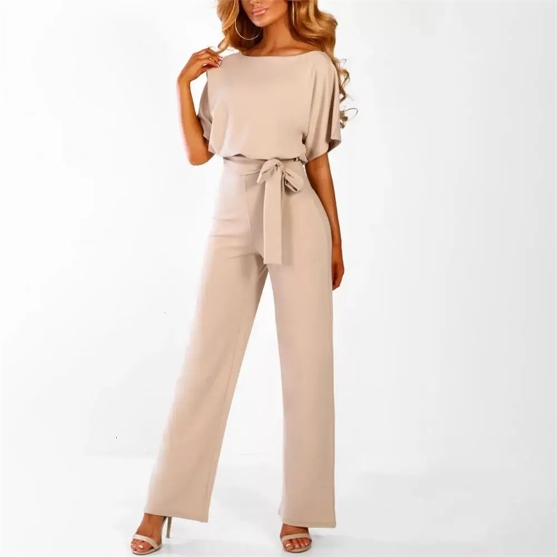Ladies Jumpsuit Elegant Ladies Tight Waist Slim Jumpsuit Elegant Romper 240703