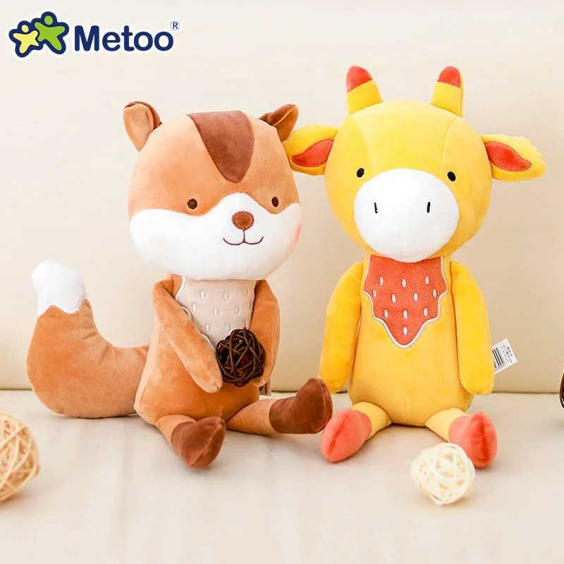 Cute Stuffed Animal Toys Soft Fox Raccoon Squirrel Giraffe Plushies Children Birthday Gift Room Decor Plush Metoo Doll C250925