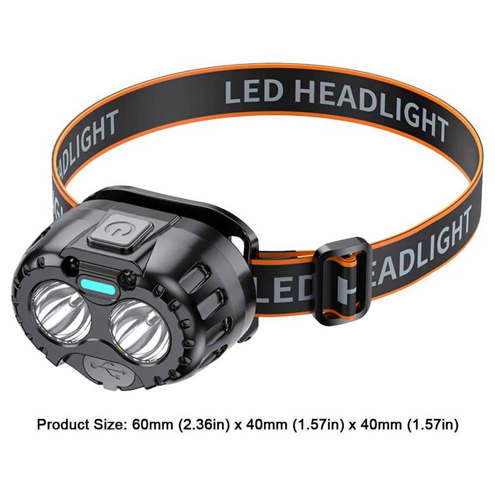 Powerful LED Headlamp USB Charging Emergency Head Flashlight 500mAh High Brightness Headlight for Outdoor Fishing Camping Hiking J250925