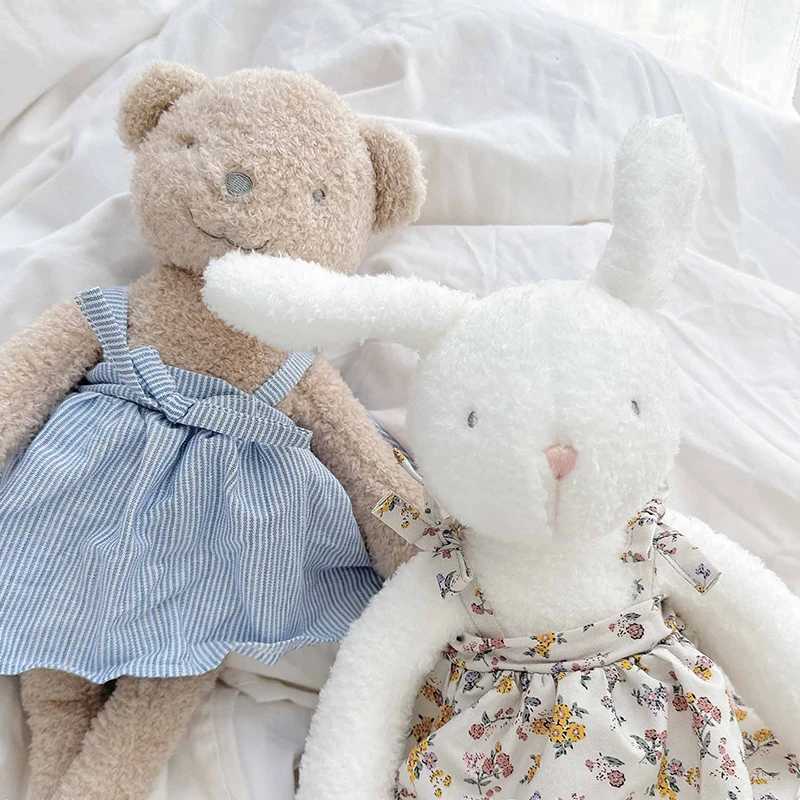 45cm Long Legs Cute Bunny Bear Soft Stuffed Cartoon Animals Dress Rabbit Bears Cuddle Toys Baby Appease Toy Doll For Children C250925