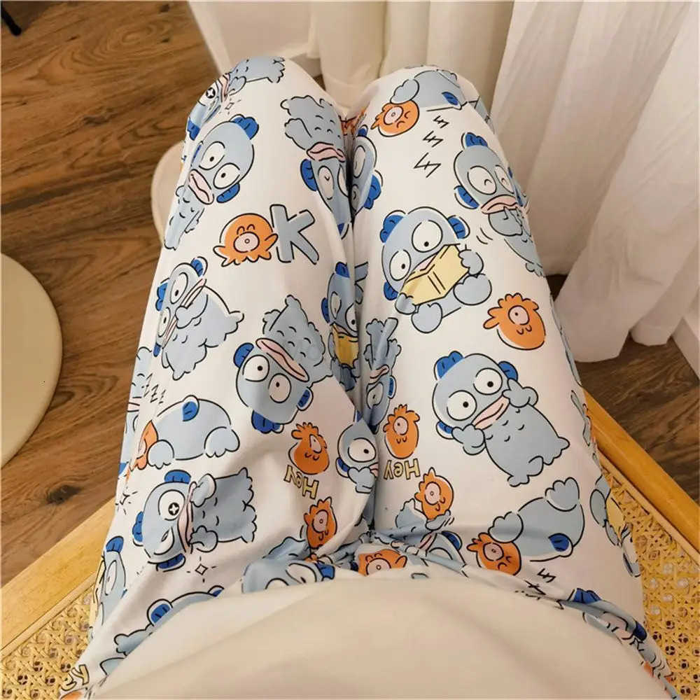 Sanrio Anime Women Casual Pants Hello Kitty Kawaii Pajama Pants Home Cotton Loose Girls Student Can Be Worn Outside Trousers L250925