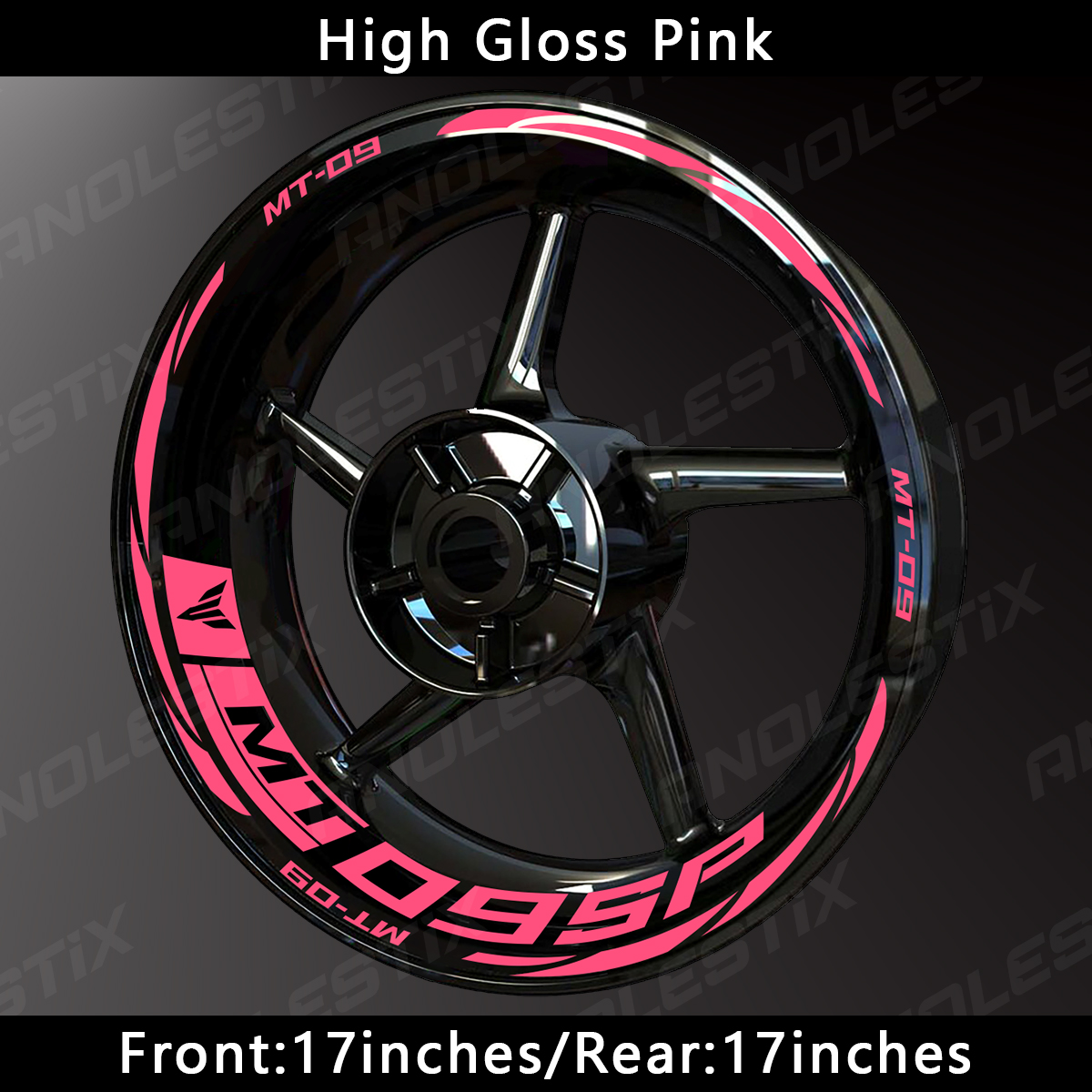 AnoleStix Motorcycle Wheel Rim Stripe Sticker Decal Reflective For YAMAHA MT09 SP