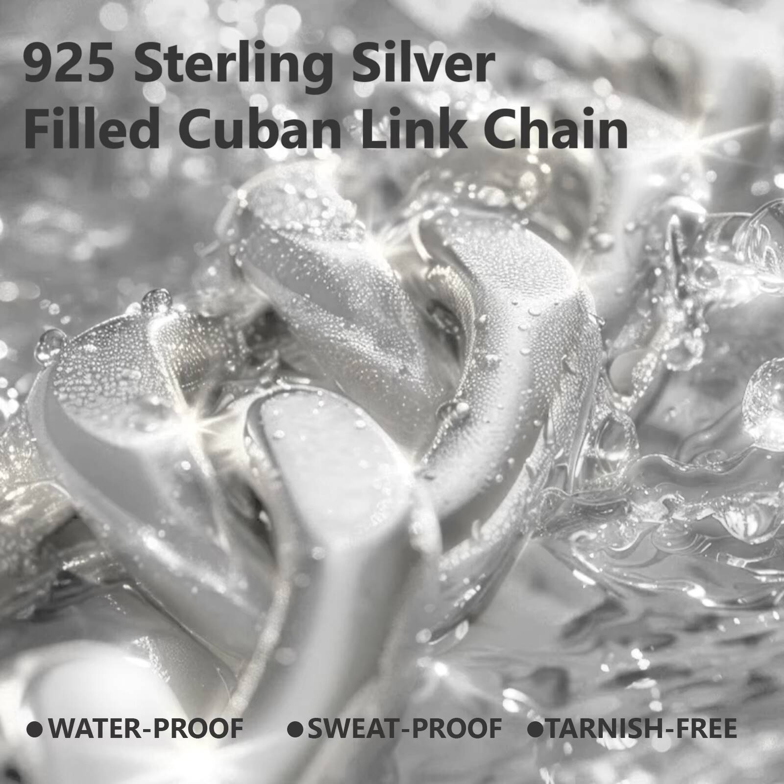 24K Gold Filled Sterling SilverCuban Link Chain Waterproof No Color Fading Women Men Jewelry Gifts 3mm 5mm Miami Cuban Necklace