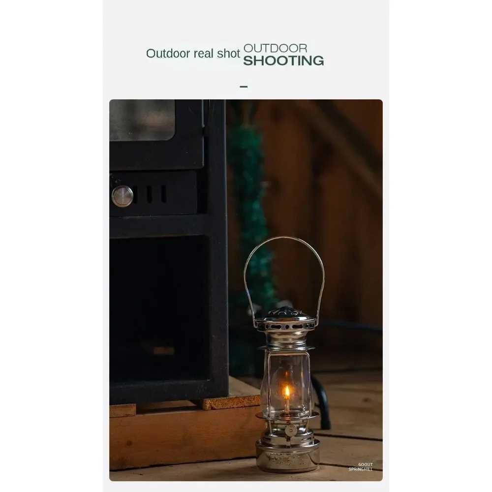 GOOUT SPRINGHILL Camping Tent Lamp Handheld Retro Vintage Horse Lamp Camping Lighting Atmosphere Lamp Aurora Kerosene Lamp J250925