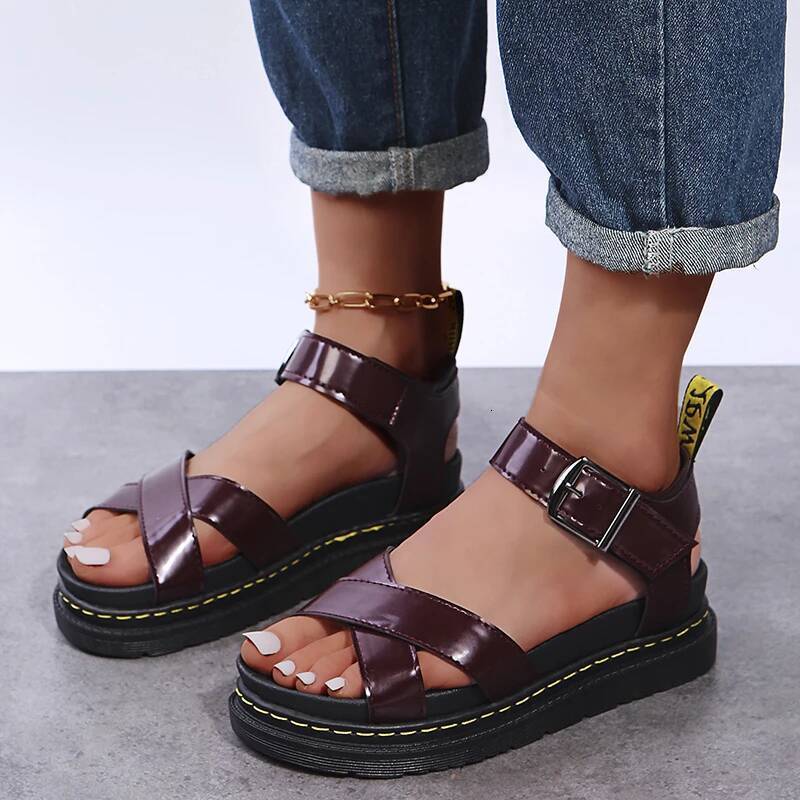 2025 New Summer Casual Woman Platform Sandals Soft Leather Women Open Toe Thick Bottom Wedges Sandal Womens Shoes ddmymonkey