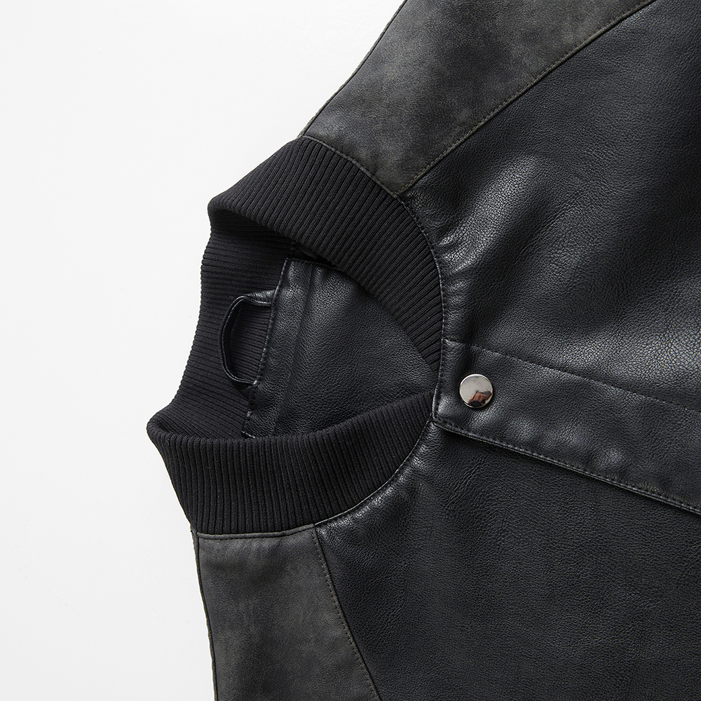 Designer Men's Leather Jackets Windproof Motorcycle Coat Vintage Hip Hop PU Pilot Jacket Baseball High Quality Breathable Men Streetwear