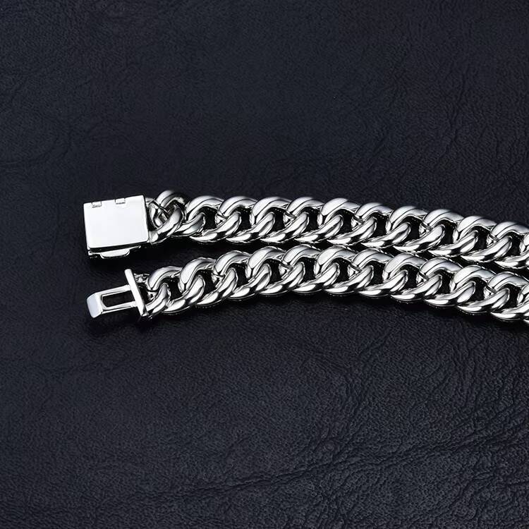 JWY Customized Trendized Gold and Silver Plated Hip Hop Cuban Link Chain Miami Necklace Iced Out Jewelry