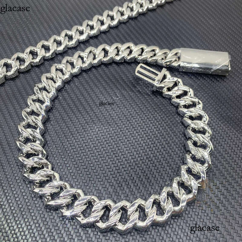 Necklace chain cuban link chainjewelry for men pass dia tester jewelry Sier w20mm 3row necklace VVS moissanite iced out