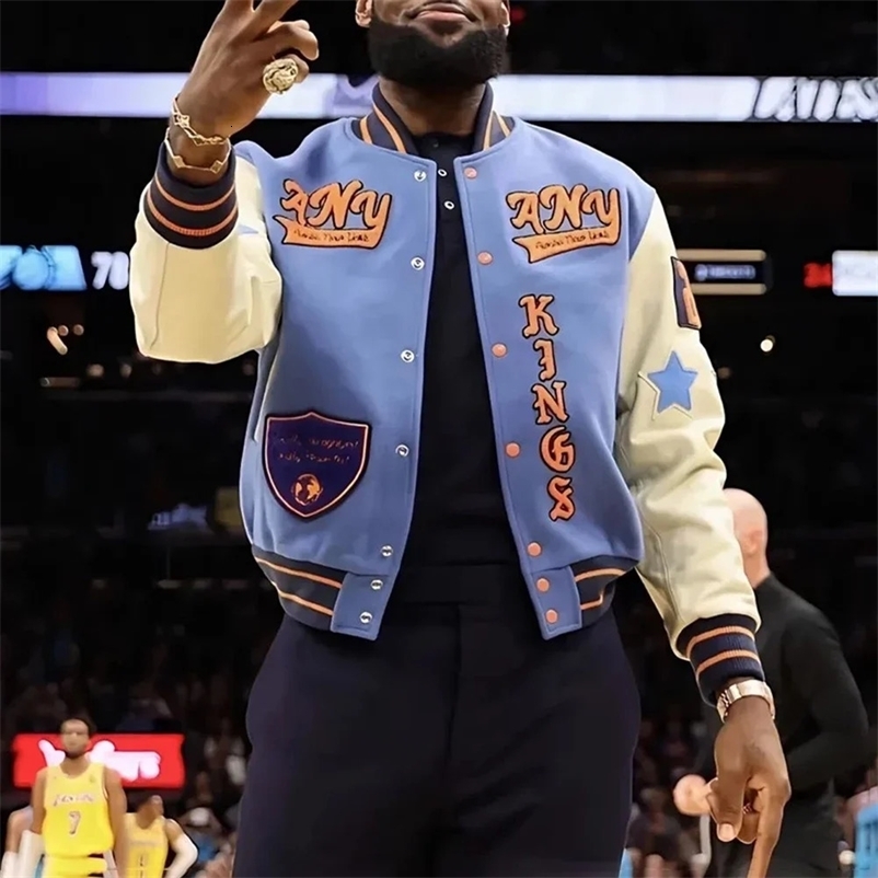 Mens Y2k Street Racing Baseball Suit With Spliced Embroidery Autumn And Winter Casual Loose Graffiti Hip-Hop Jacket 240911