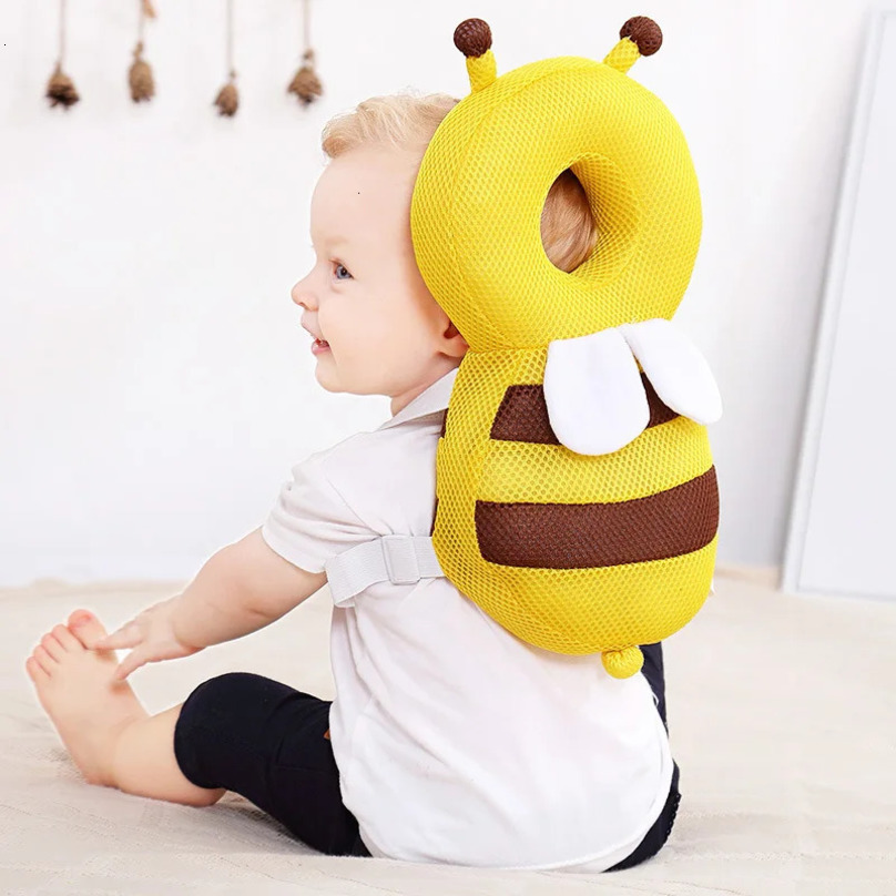 Little Bee Baby Head Back Protection Pillow Breathable Anti Fall Childrens Learn Walk Head Protector Kids Safe Cushion for Baby 250514