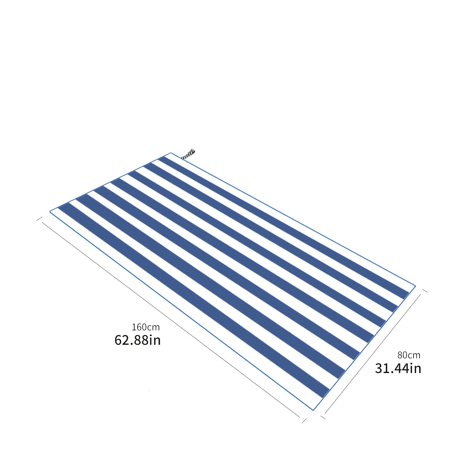 1 Piece HiTurbo Microfiber Towel Quick Dry, Extra Large, Blue White Striped Design, Lightweight and Durable, Suitable for Beach, Travel, Camping, Swim