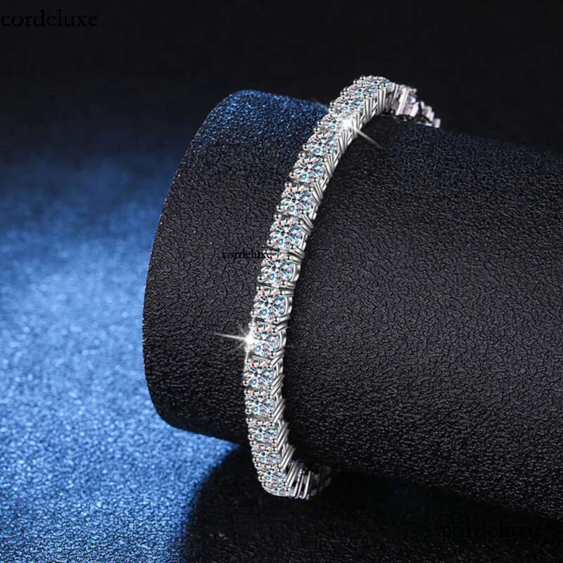 2mm-5mm VVS Dia for Womens Sterg Sier Lab Grown Moissanite Tennis Bracelet ea