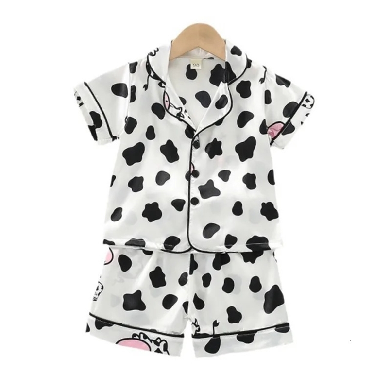Summer Baby Girls Clothes Suit Children Sleepwear Shirt Shorts 2Pcs/Sets Infant Pajamas Kids Clothing Toddler Casual Costume 250328