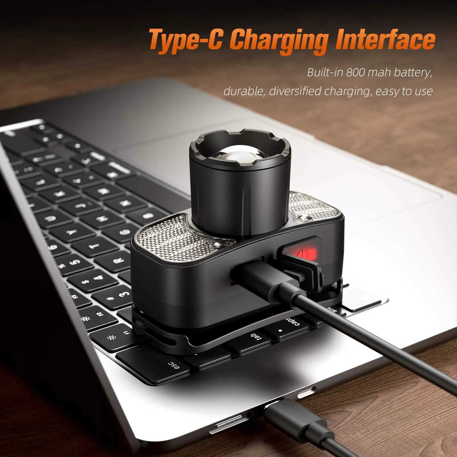 SUPERFIRE HL80 C Powerful LED Headlamp USB C Rechargeable Sensor EDC Headlight 5 Modes Portable Fishing Camping Head Flashlight J250925