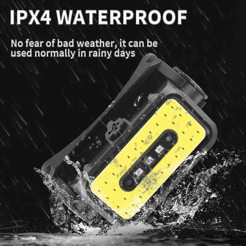 Smart Motion Sensor COB LED Headlamp 5 Lighting Modes USB Rechargeable Headlight Outdoor Waterproof Head Lamp Head Flashlight J250925