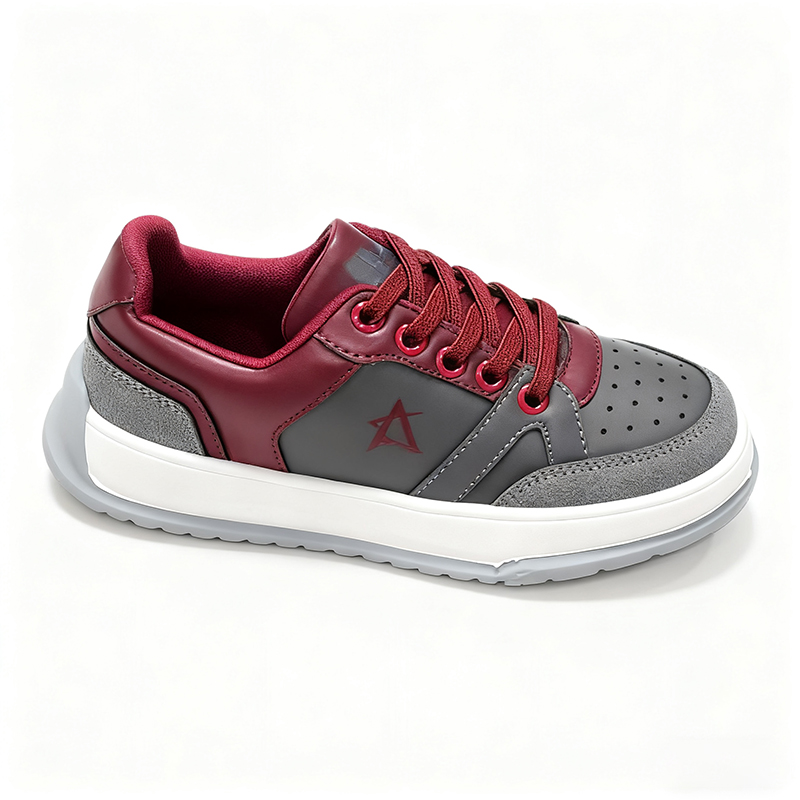 Casual Shoes Kids' Retro - Style Color - Block Casual Sneakers - Brown & Black Suede & Leather Mix, Lace - Up Design