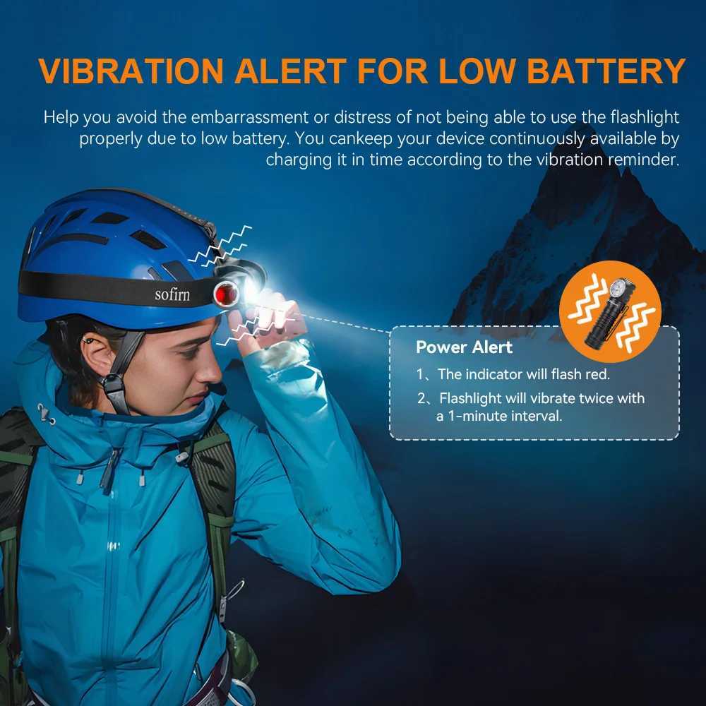 SOFIRN HS41 HEADlamp 4000lm 21700 USB C RechargeabLE with SST20 LED Torch Indicator with Tail Flashlight J2509251