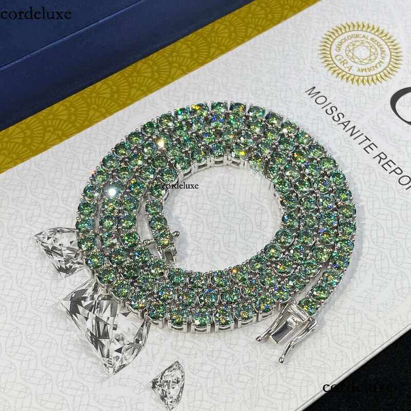 Cheapest Price Hip Hop Sier Gra VVS Moissanite Dia Tennis Chain 3MM 4MM 5MM Necklace Bracelet Men Women Hiphop Jewelry 47