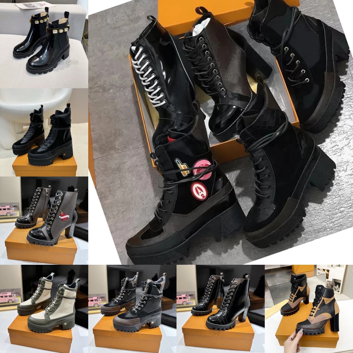 Designer classic Woman boots Fashionable womens Shoes luxurious Beaubourg Citizen Flat Ranger Short Star Trail Ankle Boot Thick LAUREATE PLATFORM Desert booties