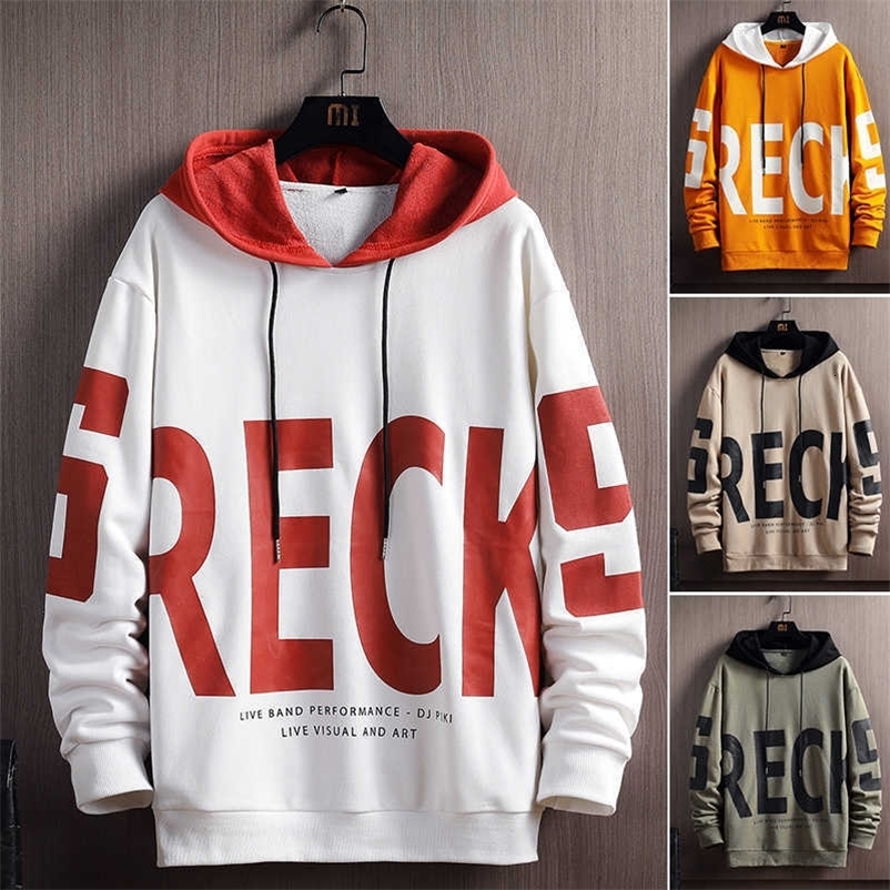 Hoodie Men Hip Hop Trend Large Print Clothing Men high quality Streetwear Men's Fashion Fleece Sweatshirt Male Personality Hoody 210603