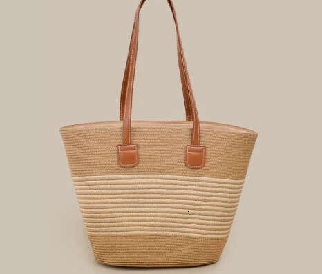 Handmade Straw for Women 2025 New Large Capacity Elegant Woven Handbag Shoulder Underarm Beach Bag